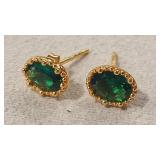 GREEN MOISSANITE 925 EARRINGS