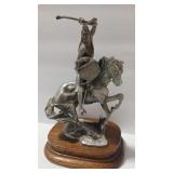 MICHAEL BOYETT 'SIOUX WARRIOR' PEWTER  SCULPTURE