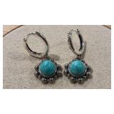 TOURQUOISE COLOR 925 EARRINGS