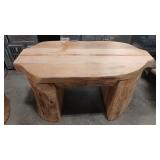 HANDCRAFTED LOG STOOL