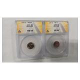 2 - WORLD COINS ANACS MS66