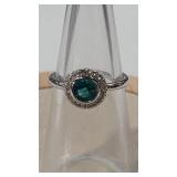 TOPAZ COLOR & CZ 95 RING SZ 4