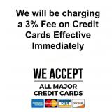 3% CREDIT CARD FEE ON PURCHASES