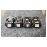 4 MAKITA 2.0AH 18V BATTERIES