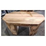 HANDCRAFTED LOG STOOL