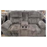OVERSIZED UPHOLSTERED LOVESEAT W/ MANUAL
