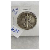 1941 WALKING LIBERTY SILVER HALF DOLLAR