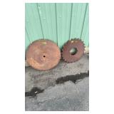 2 OLD SAW BLADES