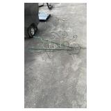 IRON WHEEL BARROW PLANT STAND