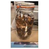 JAR W/ 15# OF WHEAT PENNIES