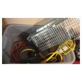 GRAY TOTE W/ LIVE TRAP & TROUBLE LIGHT