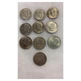 10 EISENHOWER DOLLARS