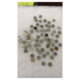 BAG OF 67 SILVER DIMES BOTH FRANKLIN & MERCURY