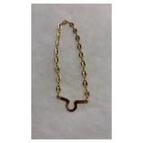 GOLD TONED BRACELET, NO MARKINGS