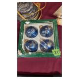 CHRISTMAS TREE ORNAMENTS & SEA SHELL SHIP