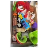 BX OF TOYS W/TROLLS, ANIMALS & MISC