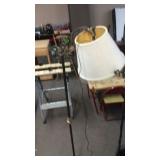 ANTIQUE BRIDGE LAMP W/ CHICKEN PULL