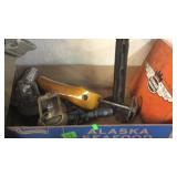 BX W/ FOOT VALVES, SHOE LAST, SHOE STRETCHER &MISC