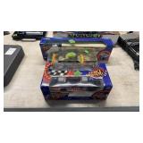 2 DIE CAST RACECARS & WINNER'S CIRCLE SEMI TRAILER