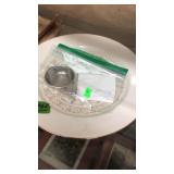 CALENDAR PLATE & STIFE PEWTER PORINGER, 1918 DAILY