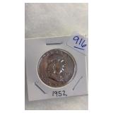 1952 FRANKLIN SILVER HALF DOLLAR