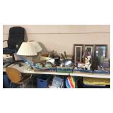 GROUP OF NO SALE ITEMS-OFFICE CHAIR, MATCHING TABE