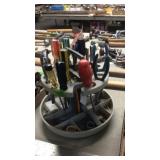 ROTATING TOOL ORGANIZER W/ MISC TOOLS