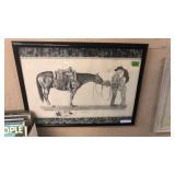 SIGNED FRAMED PRINT BY PAUL CAMERON SMITH 25'X19'