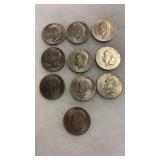 10 EISENHOWER DOLLARS