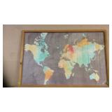 FRAMED WORLD MAP
