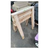 2 WOOD SAW HORSES