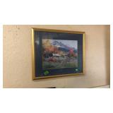 SIGNED FRAMED PRINT 21'X17.5'