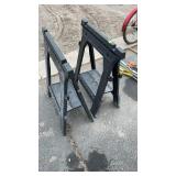 2 BLACK PLASTIC SAW HORSES
