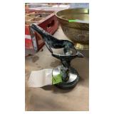 BRONZE WHALE & CALF SCULPTURE