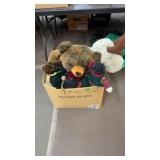 BX OF PLUSH AMINALS & CHRISTMAS TREE SKIRT