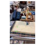 BOOKS, 2 TABLET HOLDERS, COMFORTER SET & BASKETS