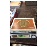 CIGAR BOX W/ OLD POSTCARDS