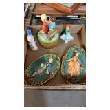 MUSICAL FIGURINE, WALL PLAQUES & MISC