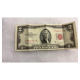 1953 SERIES RED SEAL TWO DOLLAR BILL