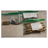 9MM MAGAZINE & AMMO, OLD BRASS & BULLETS, 20 RNDS