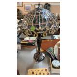 STAINED GLASS LAMP, SOME DAMAGE