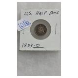1853-O US HALF DIME