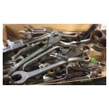 BX W/ OLD WRENCHES, SHEARS & MISC