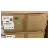 NIB OLD BRONZE 3 LIGHT SUNSET MARBLE GLASS LIGHT