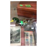 CEDAR BX, HORSE CARDS & ART GLASS DUCK