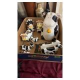 GROUP OF COW THEMED ITEMS-COOKIE JAR, S&P, MISC