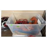 TOTE OF EXTENSION CORDS