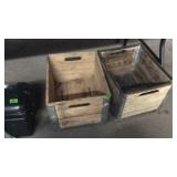 2 ANITQUE WOOD CRATES