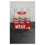 1950'S NEHI GLASS 6 PACK BOTTLES & CARRIER