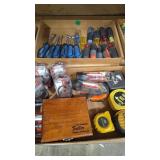 TAPE MEASURES, SCREW DRIVERS, EXTRACTOR SET AND MO